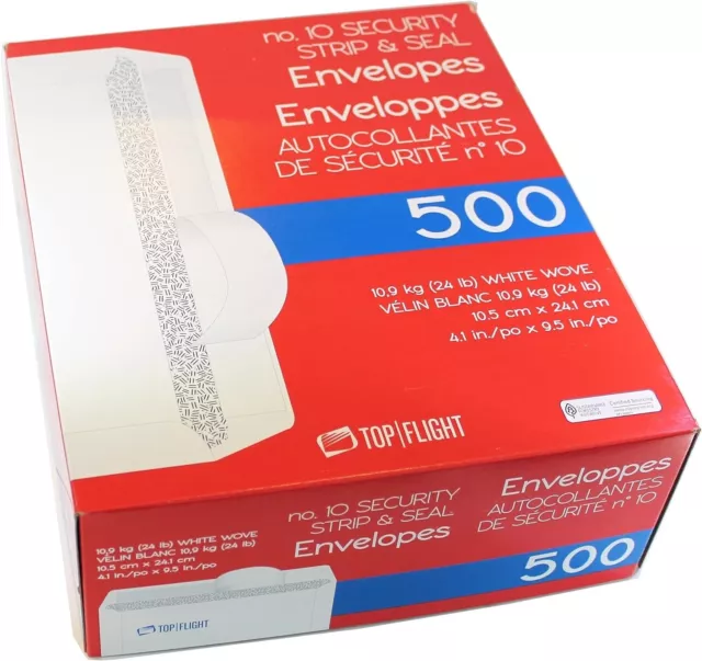 Security Letter White Business Envelopes Self Stick Bulk 500 Peel Seal Tinted