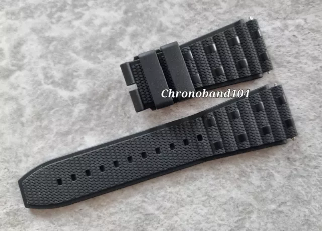 Breitling rubber strap discount 22mm black authentic