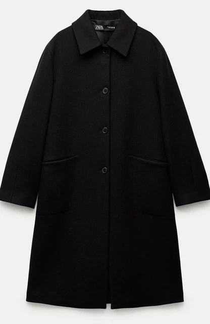 NWT ZARA WOMAN Manteco Wool Straight Cut Coat ZW Collection 8934 745 Size S 140.00 PicClick UK