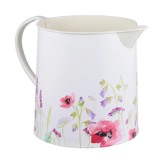 Vintage Vase Rustic Water Plant Pitcher Iron Flower Pot Outdoor
