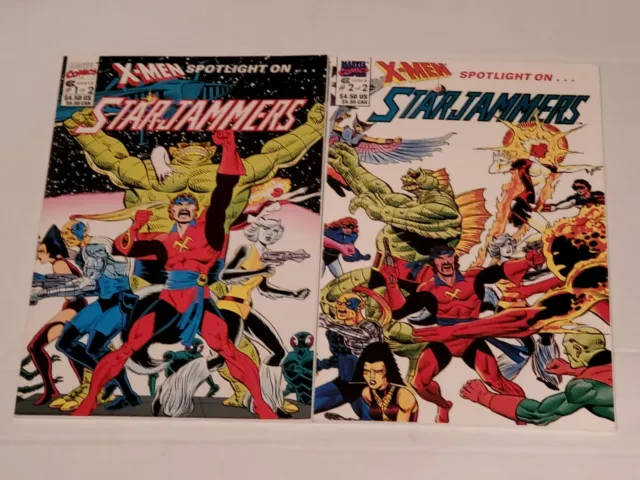 X-Men Spotlight on Starjammers Comic Lot of Two Issue Set Dave Cockrum X - Men