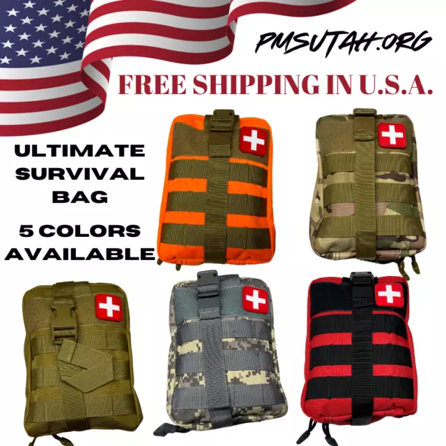 Emergency Survival Kit Bag First Aid Military Camping Prepper Bug out Trauma Med