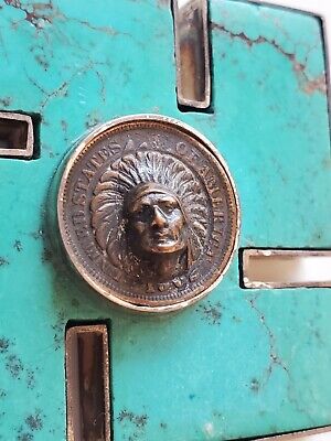 BEAUTIFUL Native American Swastika 1902 Indian Cent Repousse "Push Out" Coin