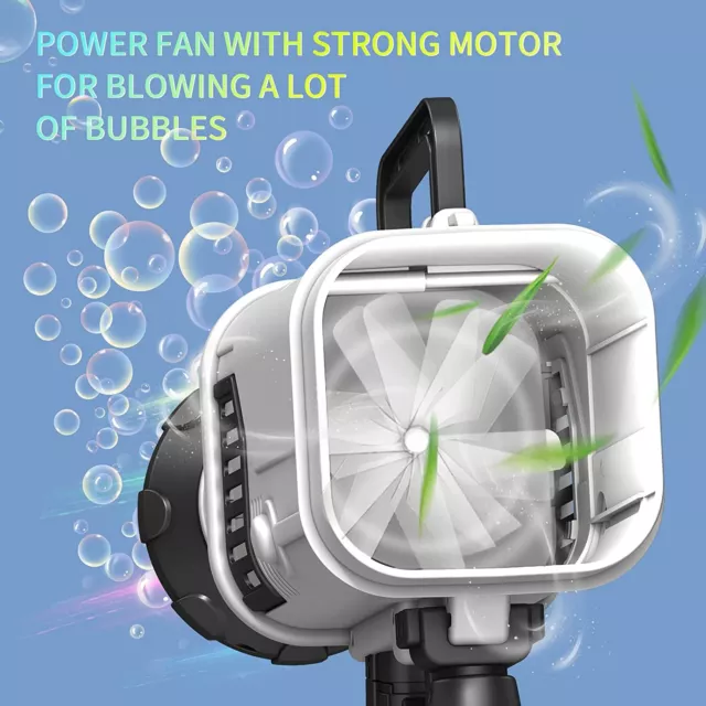 Electric Charging Automatic Bubble Boom Gatling Bubble Gun Toy 64-Hole Kids Toy 3