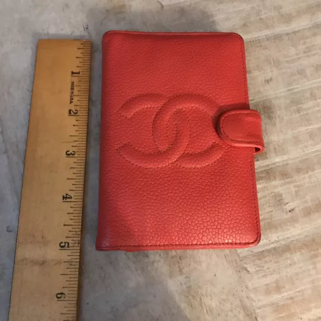 VINTAGE CHANEL RED caviar skin day planner £296.30 - PicClick UK