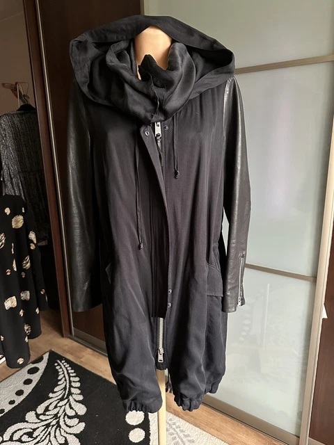 ALL SAINTS BLACK ladies Winter parka size Medium 49.00 PicClick UK