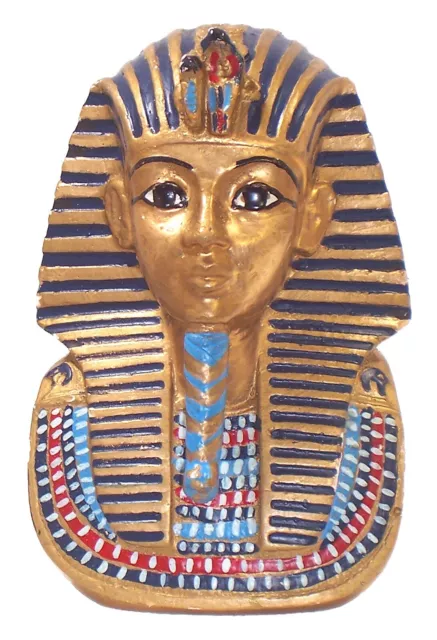 EGYPTIAN PHARAOH KING Tutankhamen “King Tut” Chalkware Wall Art, 4.25 ...
