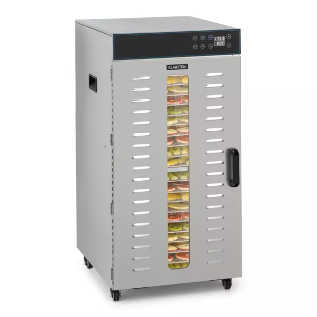 Automatic Dehydrator 2000W 40-90 ° C 24h Timer Stainless Steel Silver