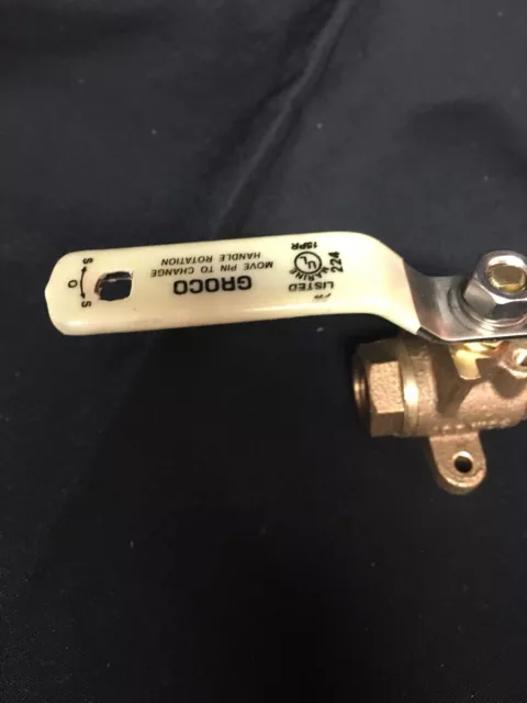 Groco Fv-250 1/4" Npt Bronze Inline Fuel Valve 2