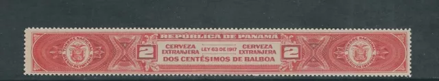 Panama Circa (1917) Cerveza Extranjera 2c Orange Voll Gummi MNH