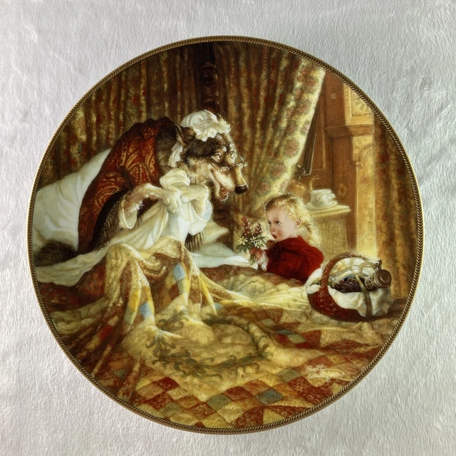LITTLE RED RIDING HOOD Plate Classic Fairy Tales Scott Gustafson #2 Big Bad Wolf