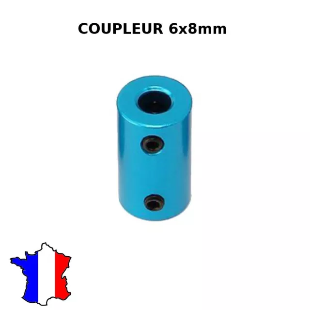 coupleur rigide 6x8 mm en aluminum 6*8 cnc ,accouplement moteur, shaft coupling