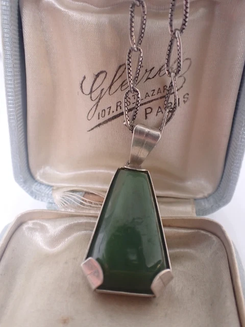 Pendentif Ancien Argent Massif 925 - Art Déco, Breloque, Gravé Je T'aime