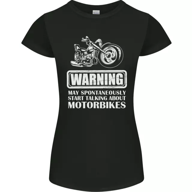 Maglietta da donna Start Talking About Motorbikes Funny Biker Petite Cut