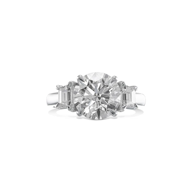 IGI Certified Diamond Engagement Ring VS1 F Round 2.90 Ct Lab Created Best Price