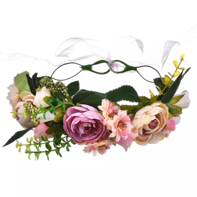 Rose Flower Crown Headband Garland Festival Wedding Party Hairband Women