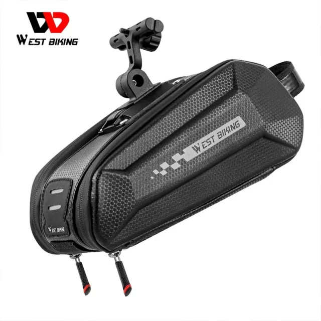 WEST BIKING Hard Shell Bike Bicycle Under Seat Saddle Tail Bag Waterproof 1.8L