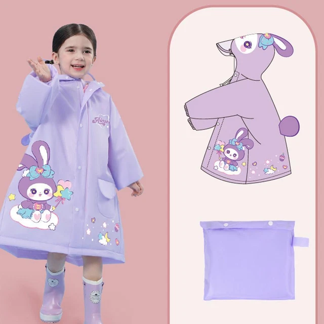 Children Kid Hooded suit Rain Cover Poncho Raincoat Waterproof Jackets Coat O3T2