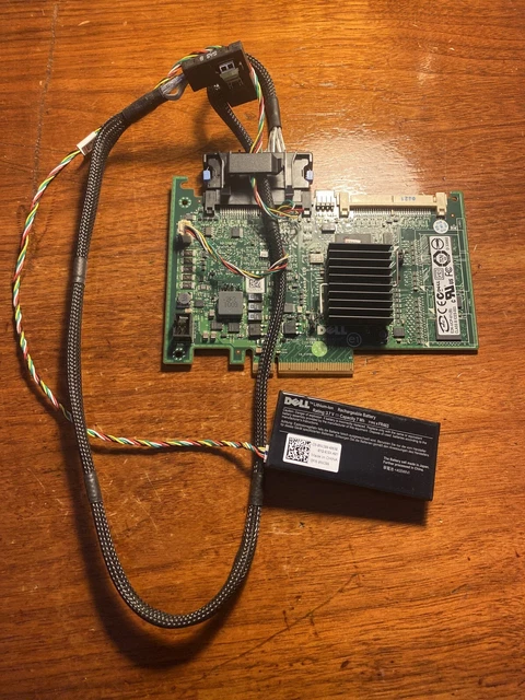 Dell T954J PowerEdge PERC 6i SAS SATA RAID Controller w/ Battery NU209 & Cable