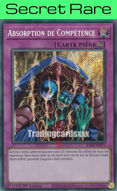 YU-GI-OH! ABSORPTION DE Compétence : SE RA02-FR077 EUR 1,50 - PicClick FR