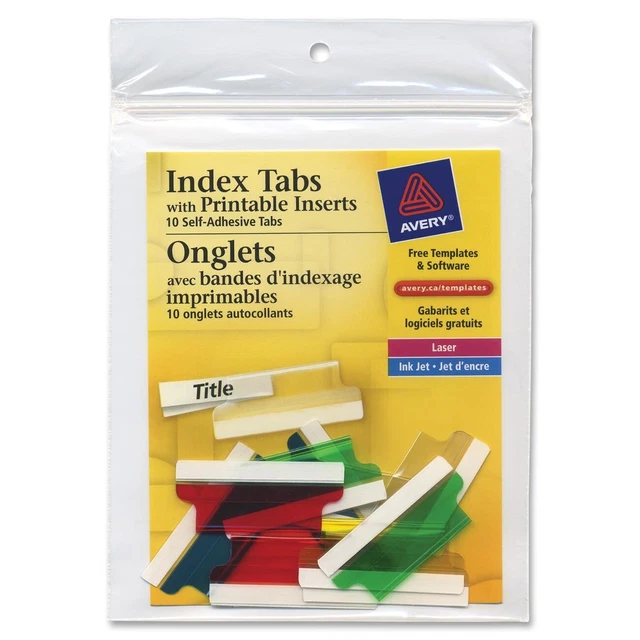 Avery Insertable Index Tabs FOR SALE PicClick Avery Insertable Index Tabs FOR SALE PicClick