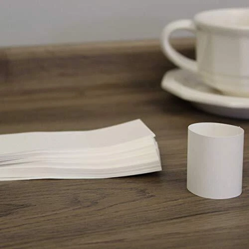 Pack of 2,500 White Premium Napkin Bands, Self-Adhesive 1.5...