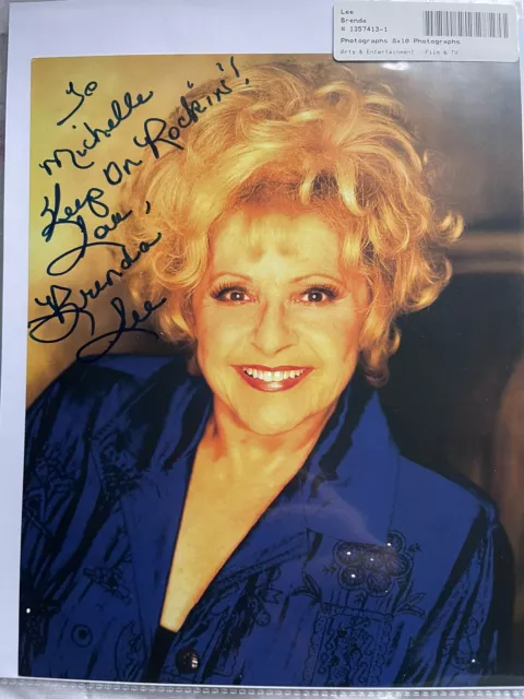 BRENDA LEE signed autographed photo Great Provenance!