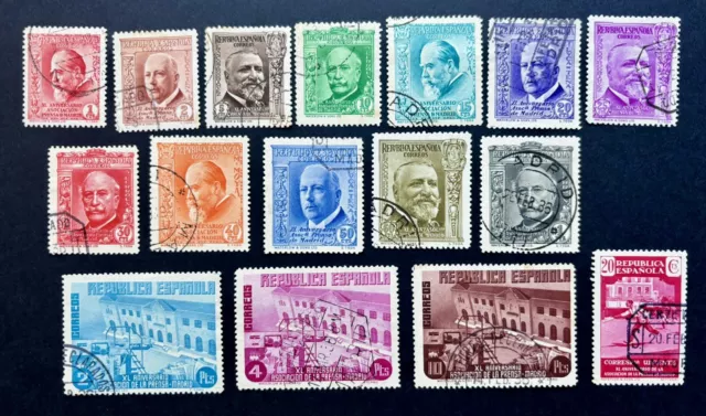 España 1936 Edifil 711/725 Usados.