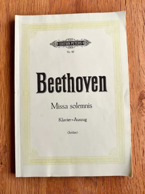 Klaviernoten Beethoven Missa solemnis Edition Peters Nr. 45