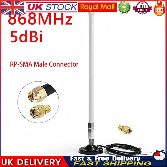 5dBi 858-878MHz for Helium Hotspot Miner Antenna+Magnet Base (55cm White)