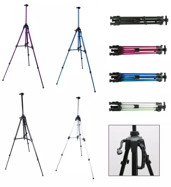 Deluxe Artist Aluminium Metal Tripod Easel Canvas Painting  Adjustable to 120cm