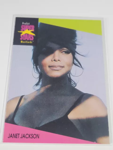 JANET JACKSON 1991 Pro Set Super Stars Music #60.