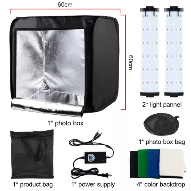 40/60cm Lightbox Folding Photo Studio Photography with wight background