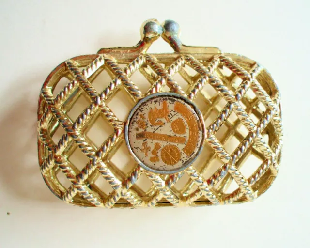 Vtg Las Vegas Casino Souvenir Metal Coin Purse Nevada Strip Change Token Wear