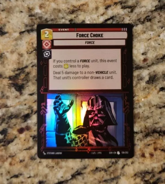 Star Wars Unlimited: Spark of Rebellion - Force Choke Foil #139