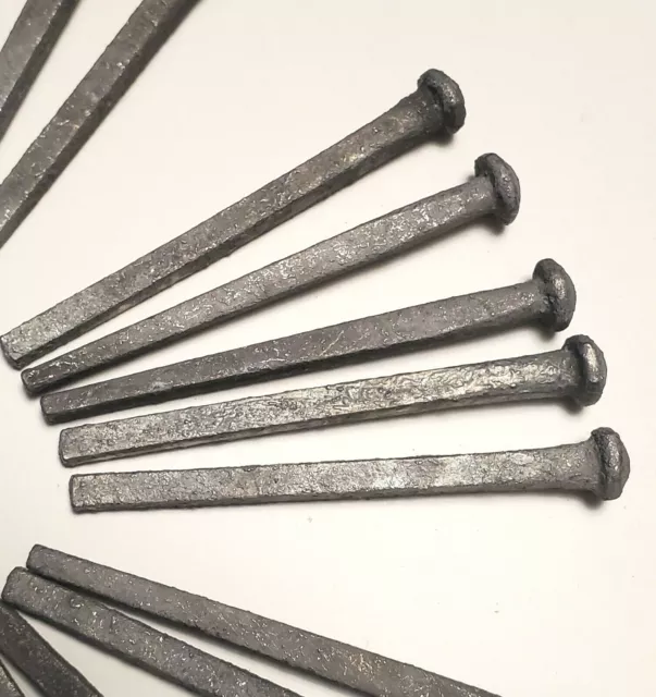 1/2 lb rose head square cut 2 1/2" blunt point galvanized boat nails Atlas NOS 3