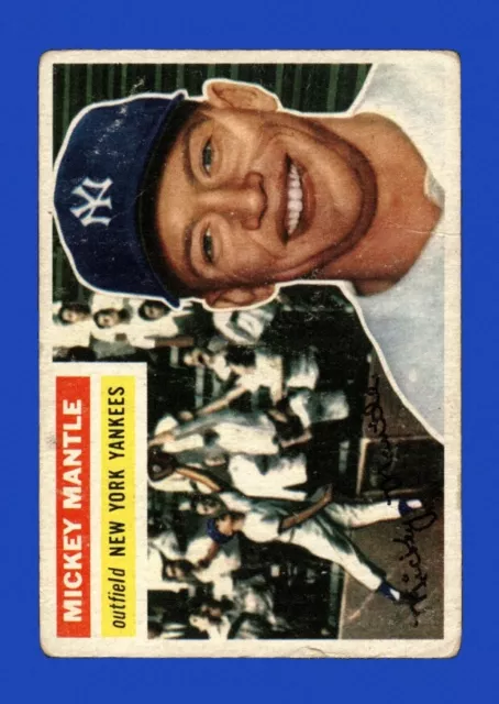 1956 Topps Set-Break #135 Mickey Mantle LOW GRADE (crease) *GMCARDS*