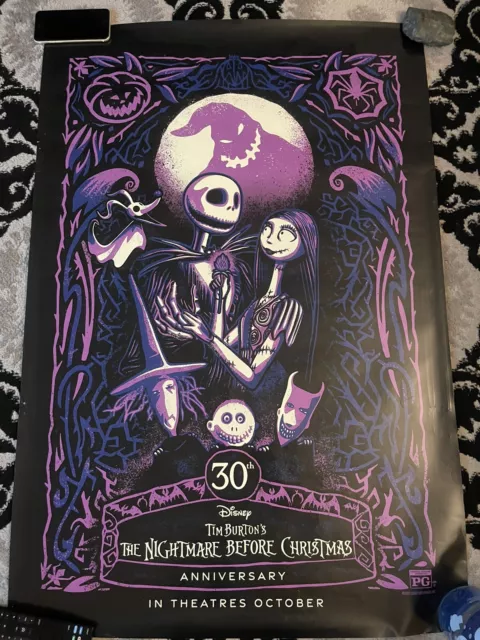 Tim Burtons Nightmare Before Christmas 30th Anniversary DS Movie Poster  27x40