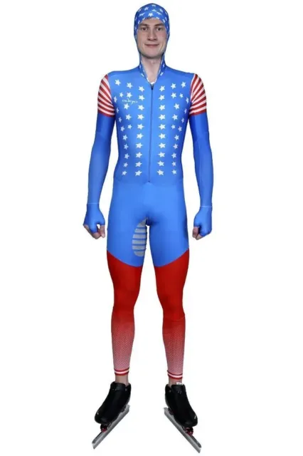 Rubber skating suit Super stretchy hooded suit Many sizes Crotch zipper like opt