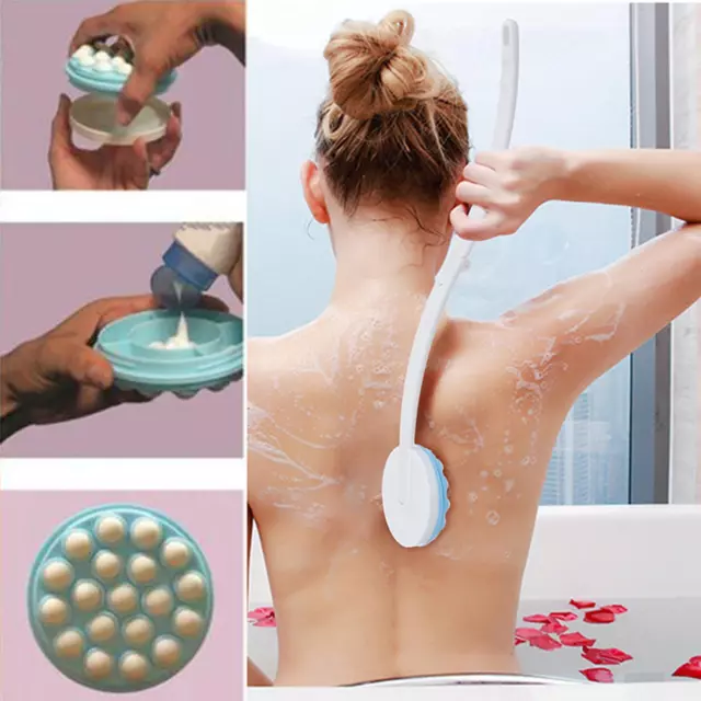 Oil Cream Applicator Shower Rubbing Brush for Legs Hard to Reach Areas Arms Bath