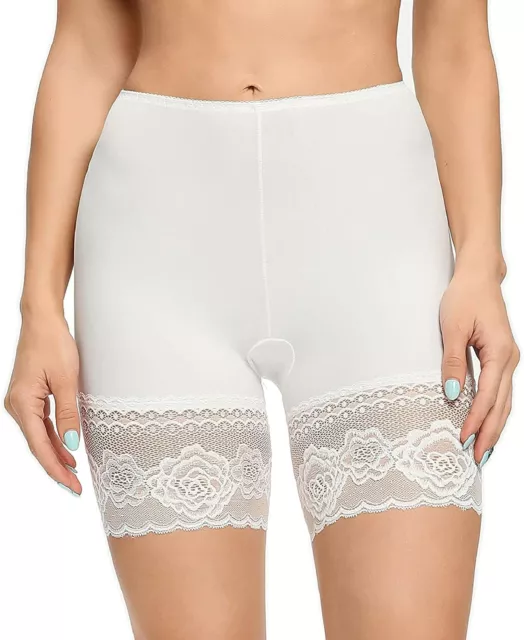 Womens Seamless Anti Chaffing Lace Slip Shorts Underwear Underskirt Safety Pants