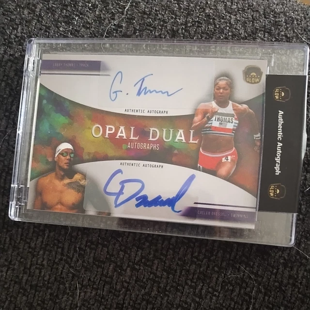 CAELEB DRESSEL ROOKIE Auto Super Glow Gabby Thomas Usa Stelle Olimpiche ...