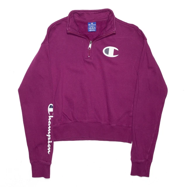 CHAMPION Felpa sportiva donna viola 1/4 cerniera XS