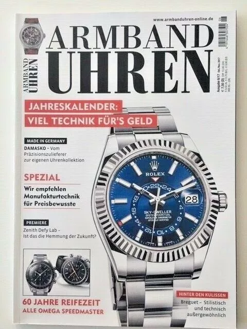 German watch magazin / Magazine allemand montres ARMBAND UHREN 6/2017 ROLEX SKY