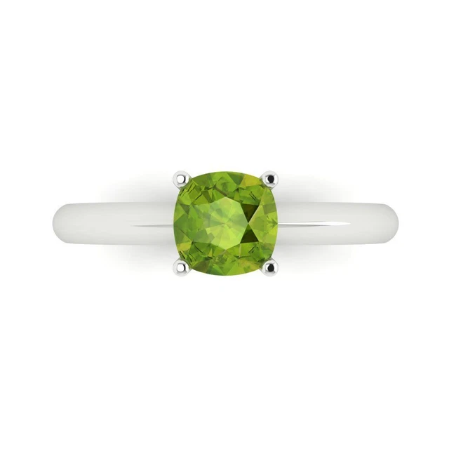 Péridot Naturel Birmanie 3.29 Carats Coussin Facetté - Qualité Exceptionnelle, Pur à La Loupe, Non Traité