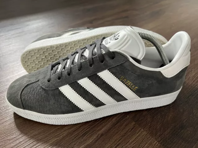 ADIDAS Gazelle II Originals Men’s Terrace Trainers, Grey/White - Size 8