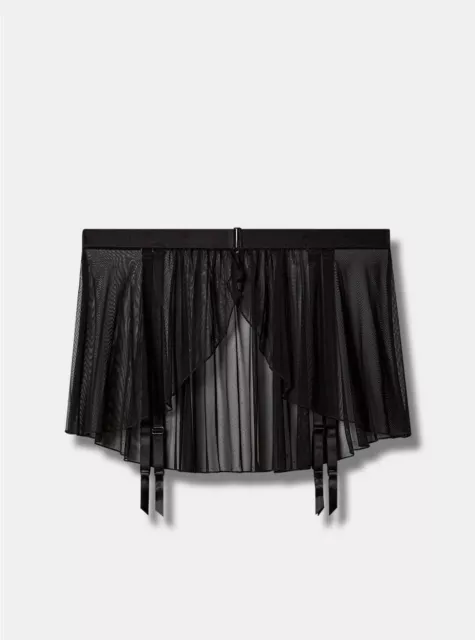 Torrid Mesh Garter Tulip Skirt Black Plus Size 00/0 #D35272