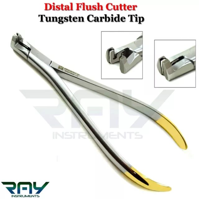 Distal End Cutter Flush Cut Dental Orthodontic Hold Archwire Pliers TC 14cm CE