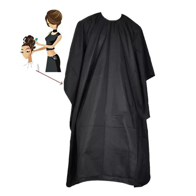 1pc Unisex Adults Kids Hairdressing Cape Cutting Cover Barber Hair Gown Bla.-lm