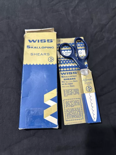 Vintage Wiss Pinking Fabric Shears Scissors 7.5 Made In USA T1